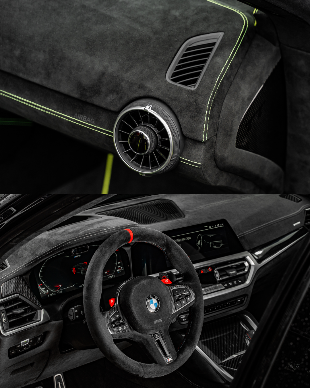 Alcantara pannel schwarz 9002 Meterware, original