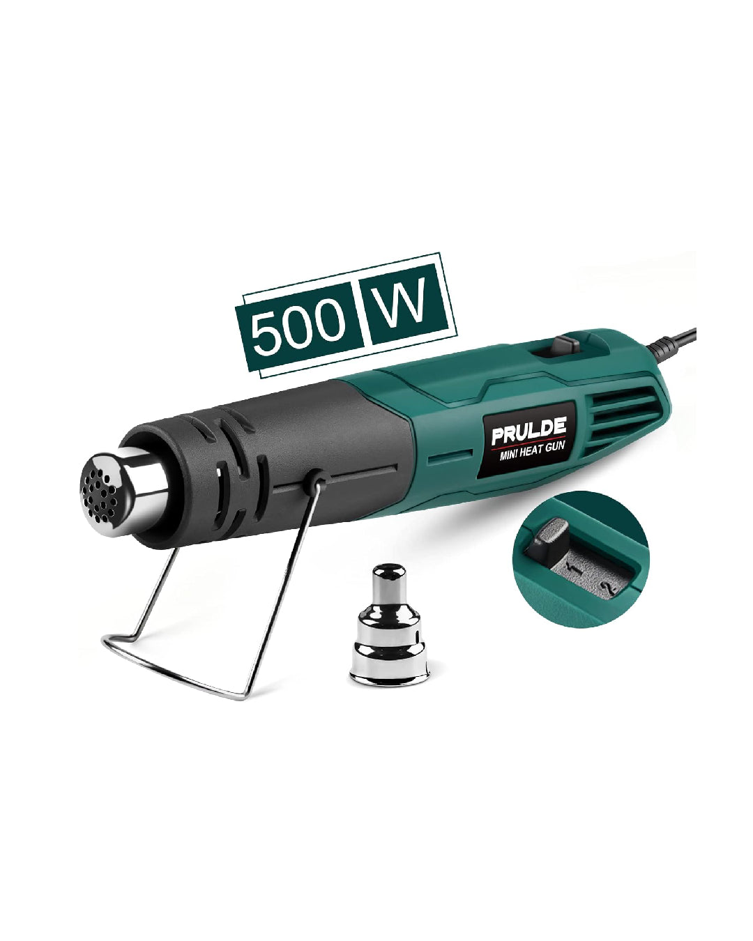 Heißluftföhn 500W mit 2 Stufen