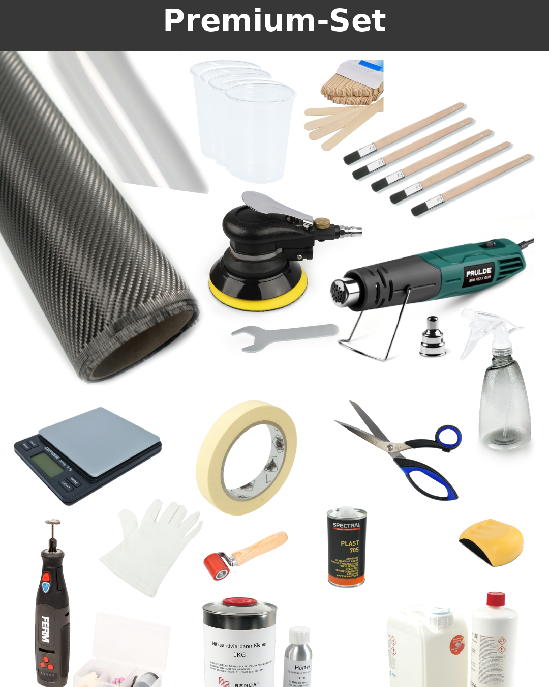 Carbon Laminierung Premium Set