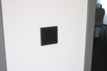 Carbon design light switch 2 compartment switch