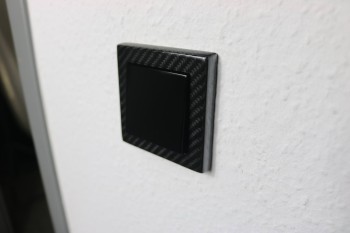 Carbon design light switch 1 compartment switch