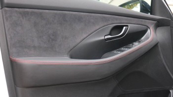 Alcantara / leather door panels fit Hyundai I30N Sportback and Fastback I send my parts for refinement / light blue