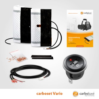 Carbon seat heating Carboset Vario - 5 levels Red / 22cm x 50cm